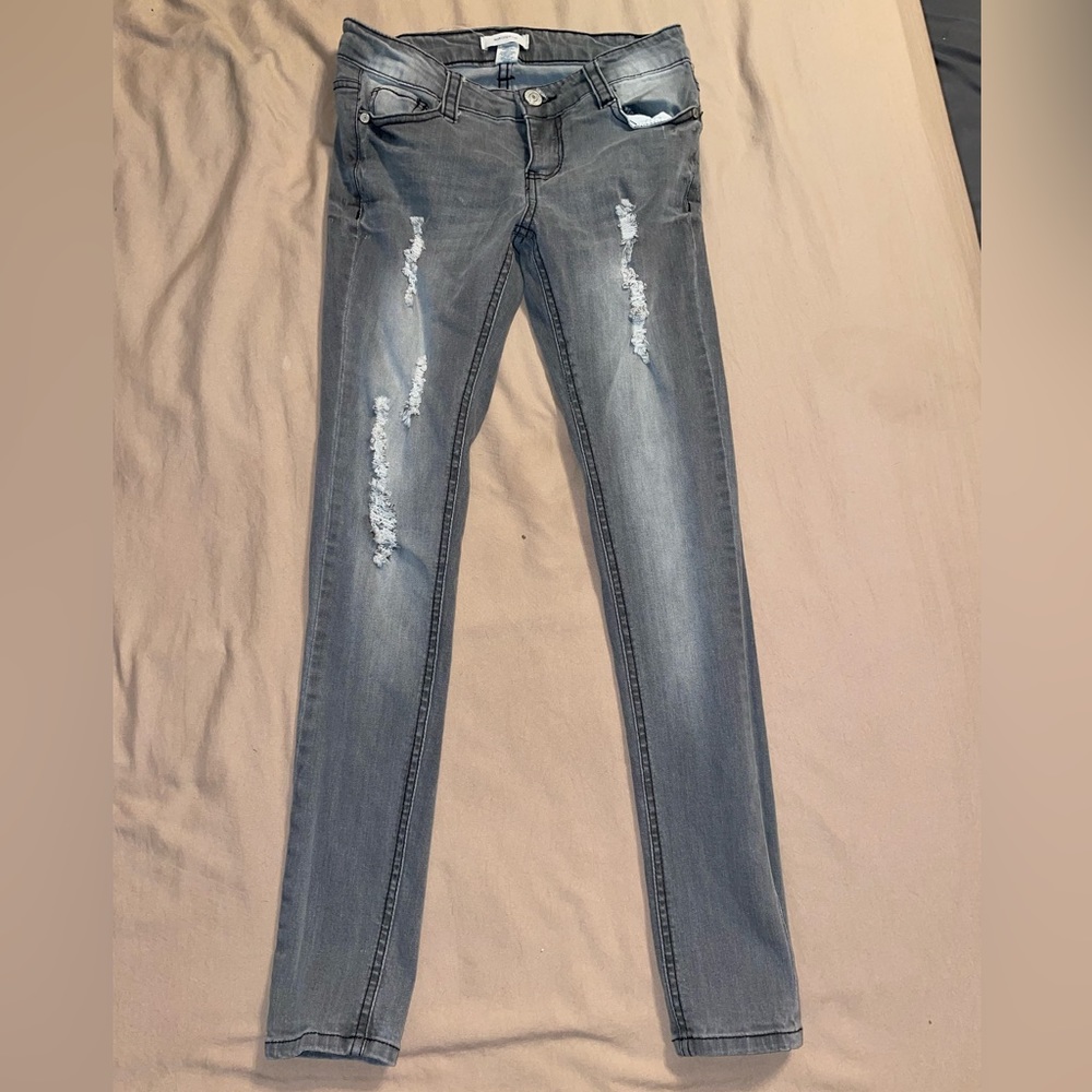 Blue Asphalt Skinny Jeans